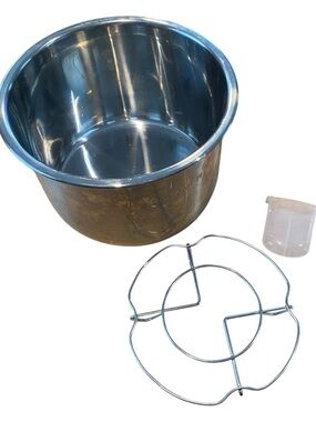 Instant Pot Duo Mini V3 Pressure Cooker Inner Pot Replacement Part w/ Rack & Cup